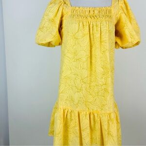 Moon River Yellow Floral Dress Size XS